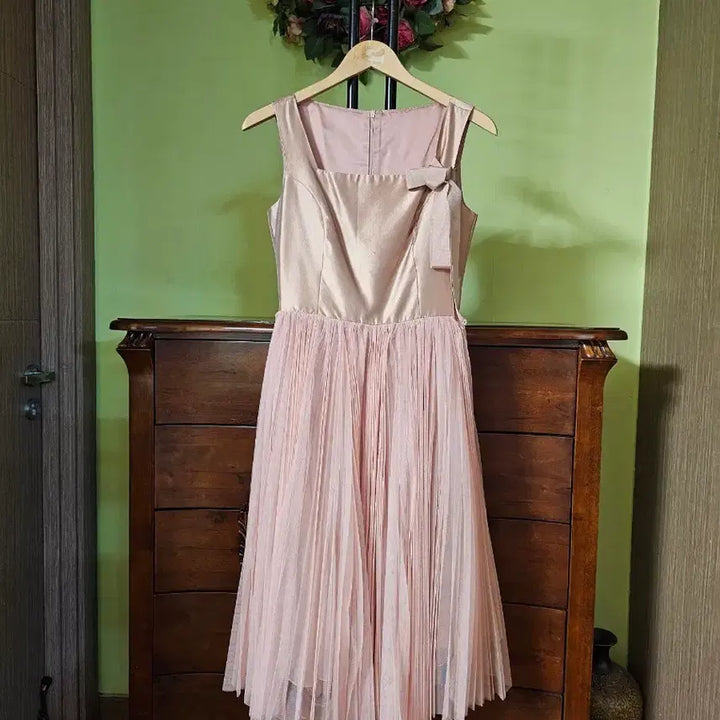 [BUNJANG] MilkCocoa Pink Tulle Dress with Ribbon / 밀크코코아 샤원피스