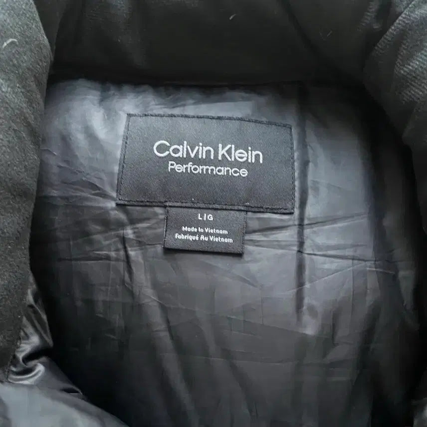[BUNJANG] Calvin Klein Performance Black Padded Jumper L / 캘빈클라인 퍼포먼스 블랙 패딩 점퍼 L
