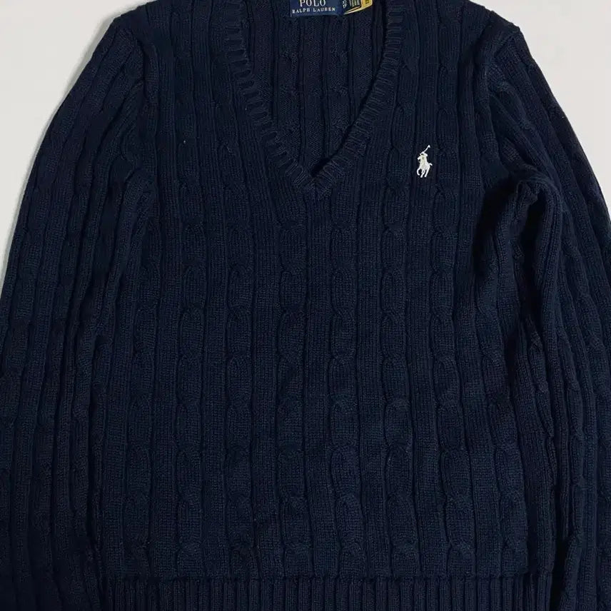 [BUNJANG] Polo V-Neck Knit XS / 폴로 브이넥 니트xs