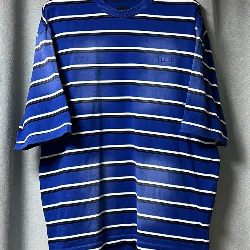 [BUNJANG] JUUN.J 26SS White Washed Stripe Ringer Short Sleeve - Blue XL / [XL] 준지 26SS 화이트 워시드 스트라이프 링거 숏슬리브-블루