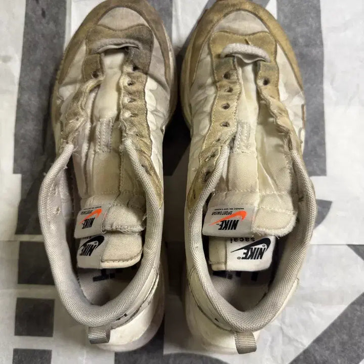[BUNJANG] Nike x Sacai Vaporwaffle White / 크림구매)나이키 사카이 베이퍼와플 화이트 255