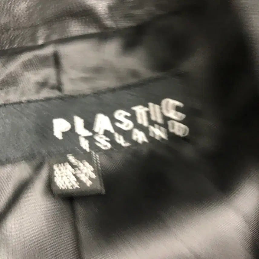 [BUNJANG] Plastic Island Color-Block Cowhide Rider Jacket / 플라스틱아일랜드 배색 소가죽 라이더 자켓