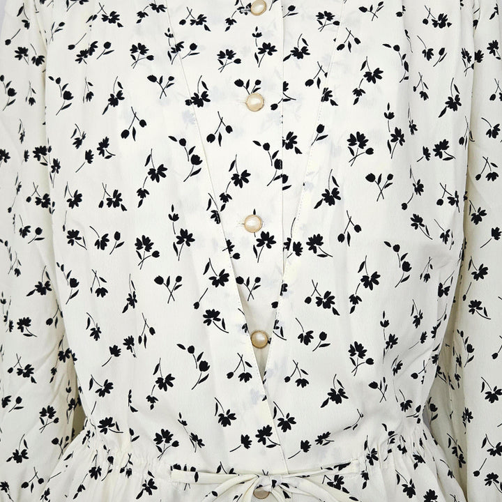 [BUNJANG] Dinding Flower Waist Banding Blouse / 딩동 :) 플라워 허리밴딩 블라우스13