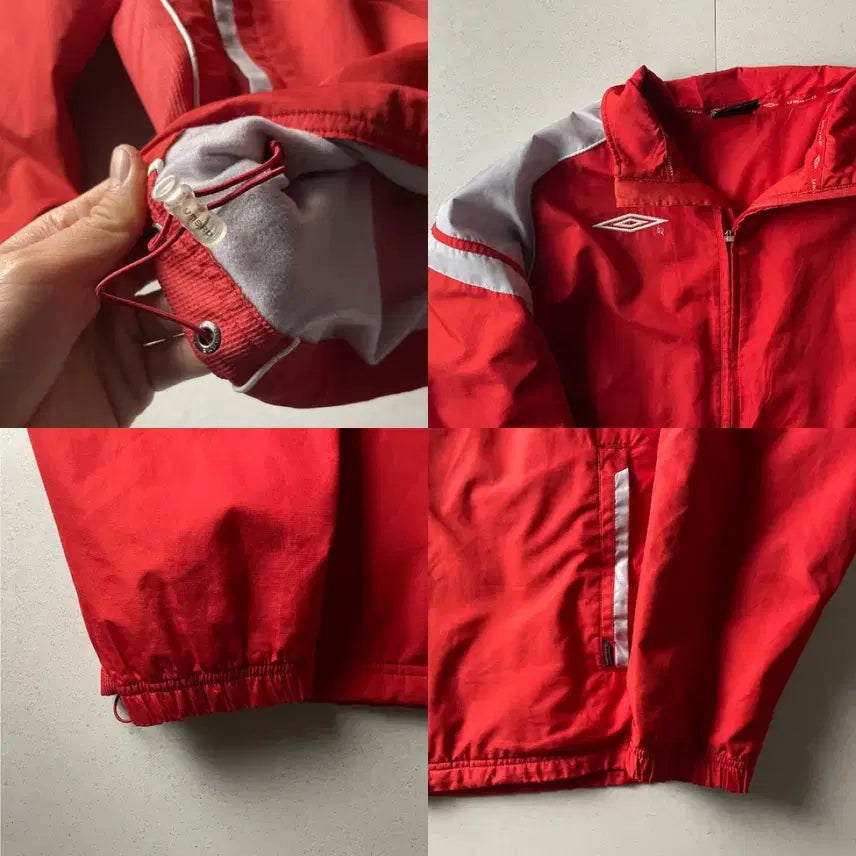 [BUNJANG] Umbro Red Windbreaker (Unisex) / 엄즈로 바람막이
