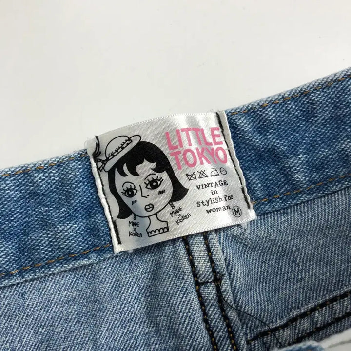 [BUNJANG] Little Tokyo Denim Mini Skirt / 리틀도쿄 데님 미니 스커트 데미지진