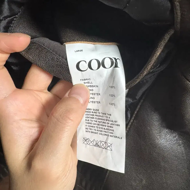 [BUNJANG] COER Vintage Shelter Neck Collar Leather Jumper Size L / 쿠어 빈티지 쉘터 넥 카라 레더 점퍼 L 사이즈