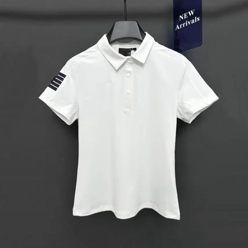 [BUNJANG] White Short-Sleeve Polo T-Shirt / 화이트 반팔 카라 티셔츠