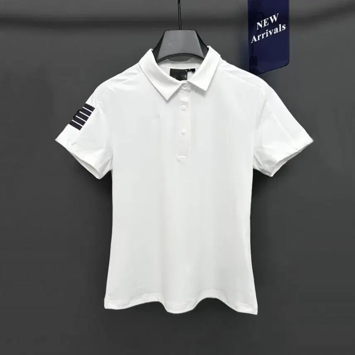 [BUNJANG] White Short-Sleeve Polo T-Shirt / 화이트 반팔 카라 티셔츠
