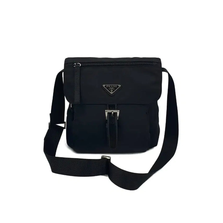 [BUNJANG] Prada Black Nylon Messenger Crossbody Shoulder Bag B5469F / 프라다 블랙 메신저백 크로스백 숄더백 B5469F