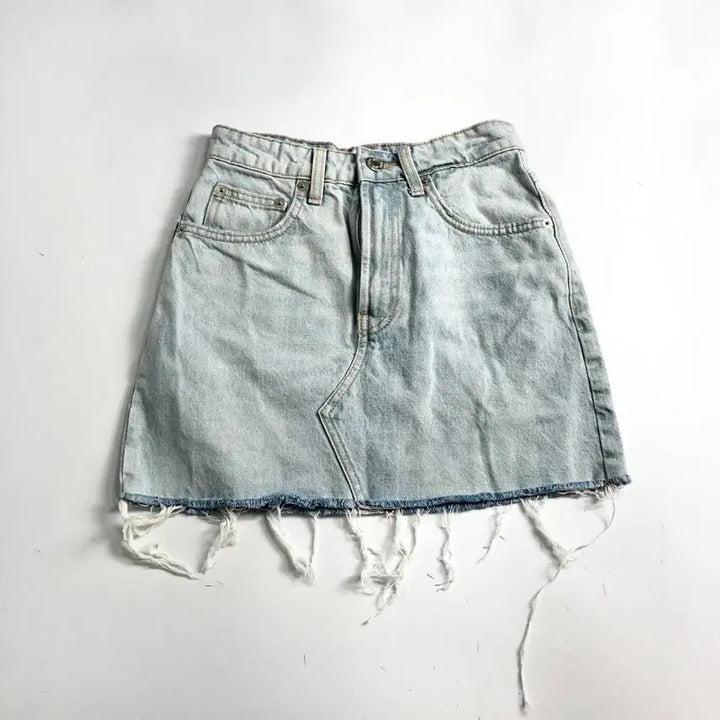 [BUNJANG] Light Wash Denim Mini Skirt / 연청 데님 미니 스커트