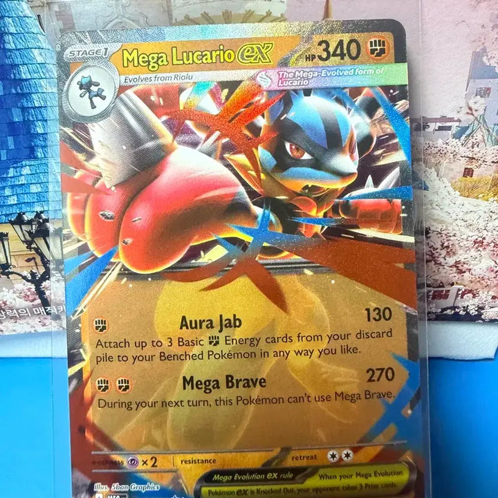 [BUNJANG] North American Pokémon Card Mega Lucario RR / 북미 포켓몬카드 메가루카리오 RR