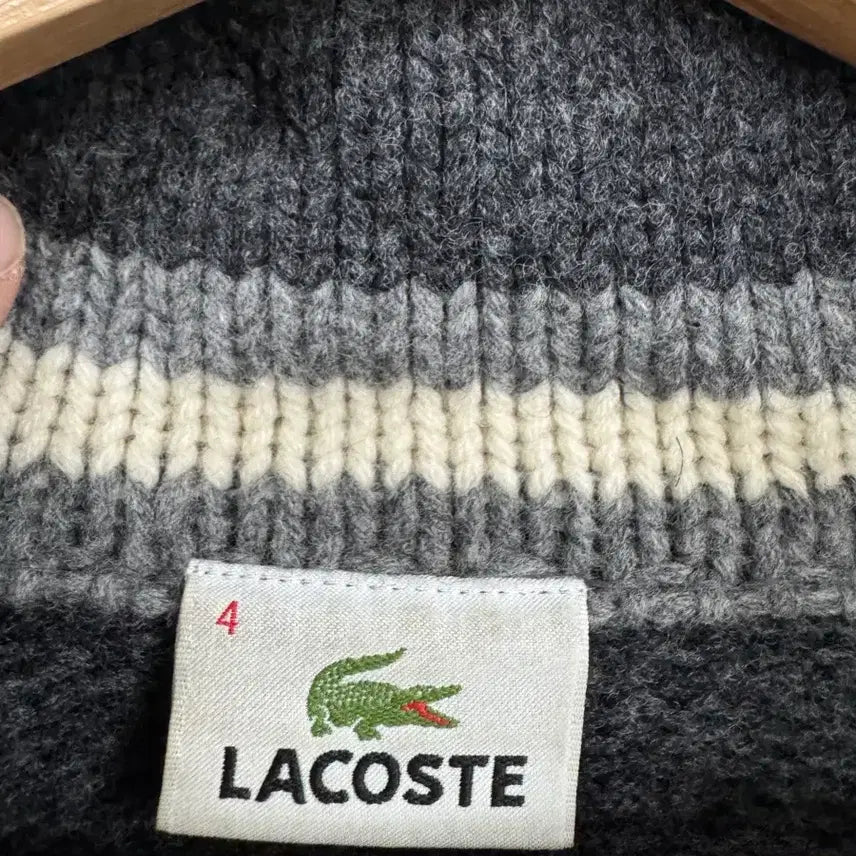 [BUNJANG] Lacoste Shawl Collar Knit Cardigan / (100)라코스테 숄카라 니트 가디건