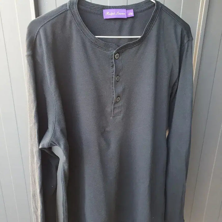 [BUNJANG] Ralph Lauren Purple Label Henry Neck Long Sleeve L / 100~103 랄프로렌 퍼플라벨 최고가라인 블랙 헨리넥 롱슬리브 L