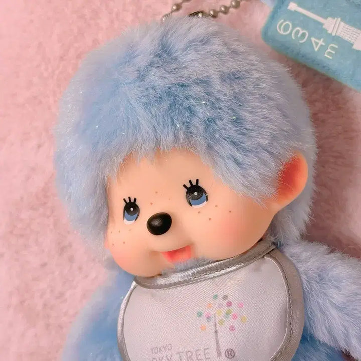 [BUNJANG] Monchhichi Sparkling Fur Blue Eyes S Size Charm / 레어! 도쿄 스카이트리 몬치치 (반짝이털)
