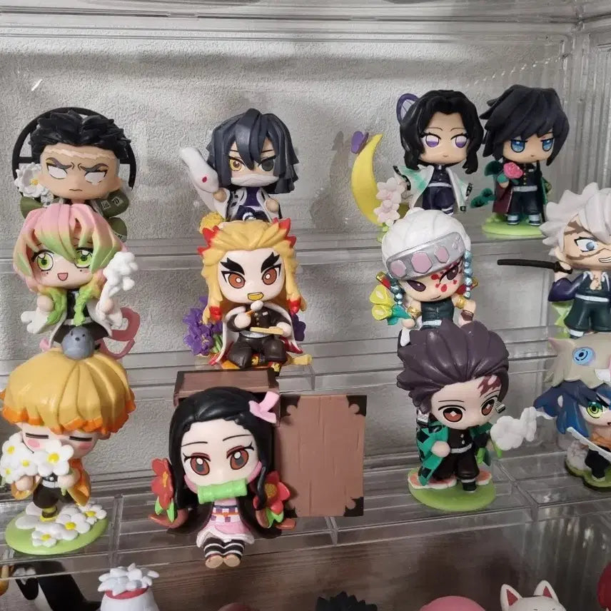 [BUNJANG] Demon Slayer Flower Birth Series 12 Figures + Acrylic Case Bundle Set / [일괄] 귀멸의 칼날 탄생화 피규어 12종 + 아크릴 케이스