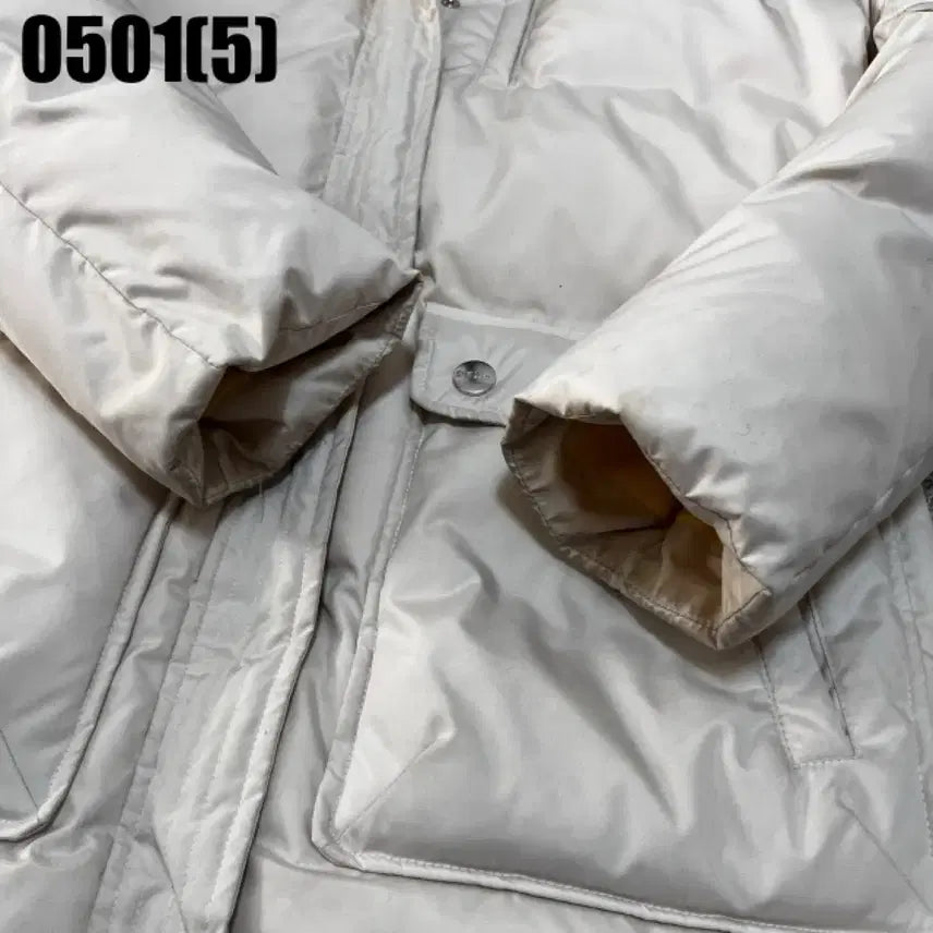 [BUNJANG] DKNY Ivory Long Padding Jumper / DKNY 아이보리 롱 패딩 점퍼