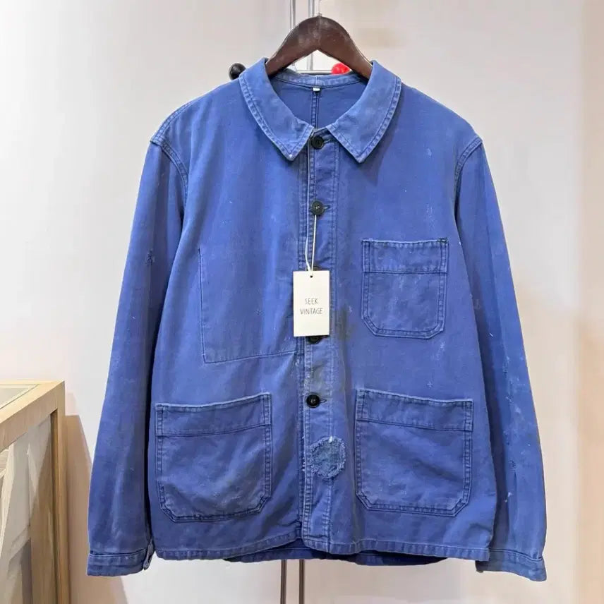 [BUNJANG] Archive 1950s-1960s French Work Jacket Twill Canvas / Archive] 50s-60s 프렌치 워크자켓