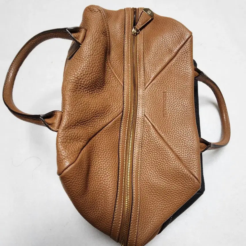 [BUNJANG] Bruno Magli Two-Tone Leather Shoulder Bag / 브루노말리 투톤 가죽 숄더백