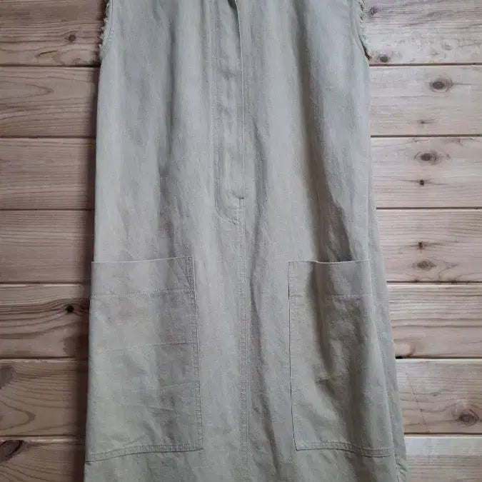 [BUNJANG] System Cotton Linen Long Dress Beige / 시스템 면 마 롱 원피스