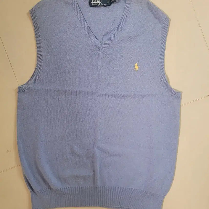 [BUNJANG] Polo Ralph Lauren Knit Vest Sky Blue / 폴로 랄프로렌 니트 베스트 하늘색