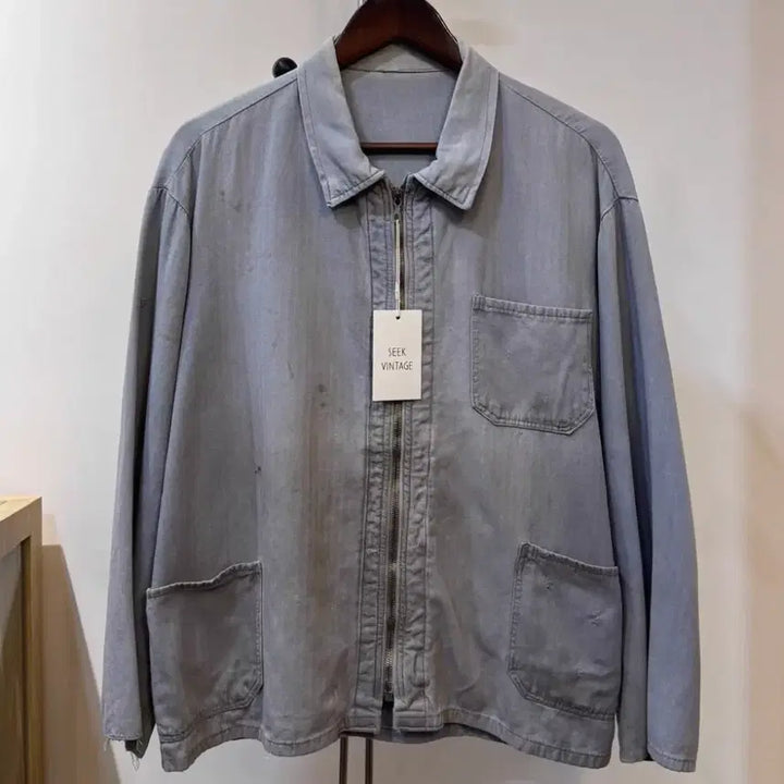 [BUNJANG] 1970s West Germany HBT Work Jacket with WICO Zipper / 70s Europe 서독 워크자켓