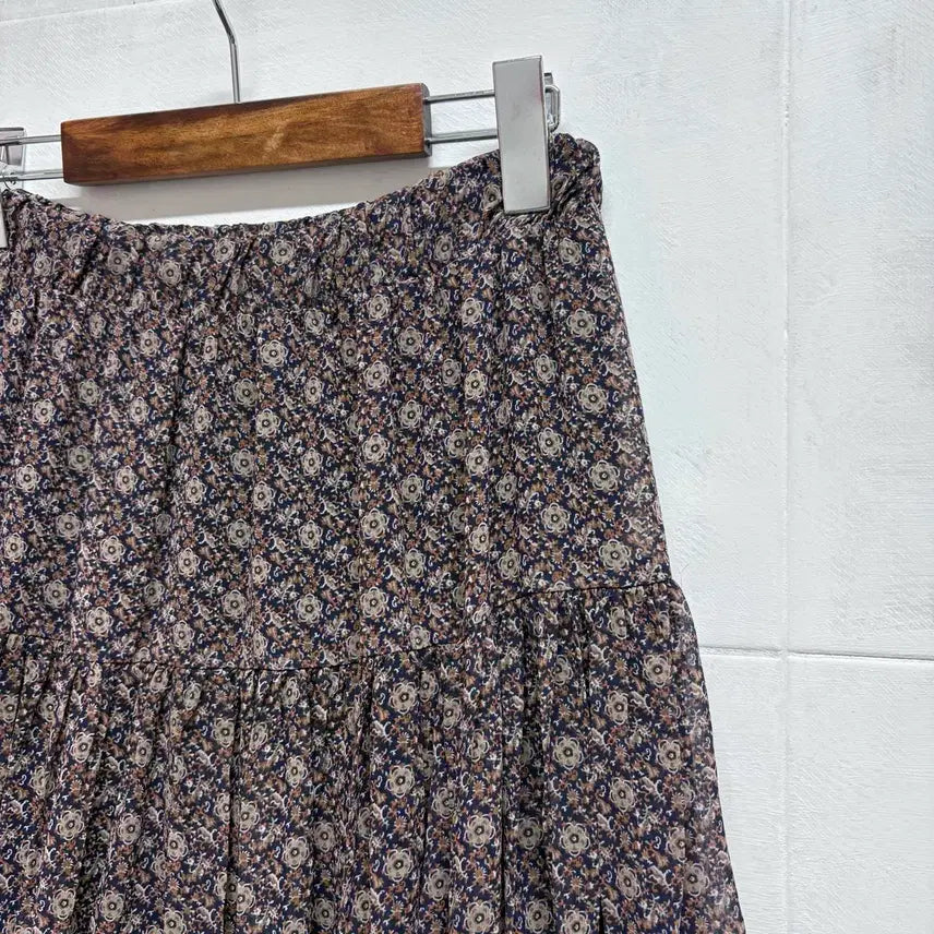 [BUNJANG] Ethnic Pattern Chiffon Ruffle Mini Skirt / 에스닉 패턴 쉬폰캉캉 미니스커트  F JPN