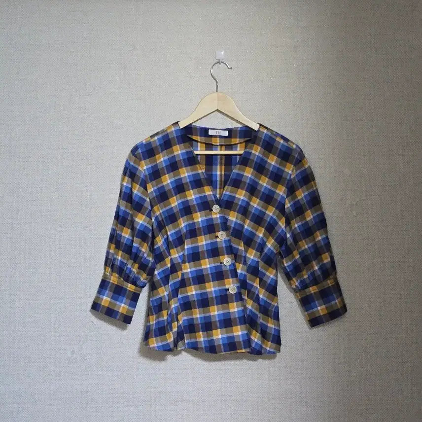 [BUNJANG] It Misha Check Blouse / 잇미샤)블라우스