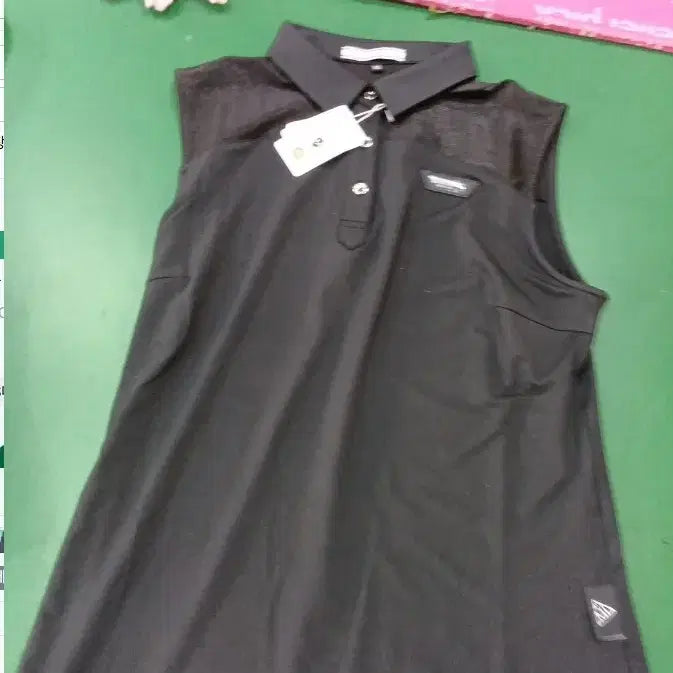 [BUNJANG] Black Sleeveless Collar Dress / 블랙 민소매 카라 원피스