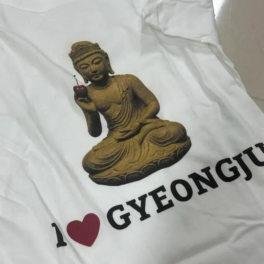 [BUNJANG] I Love Gyeongju Buddha T-Shirt / 경주 아이러브경수 부처 M사이즈 반팔 티셔츠 판매