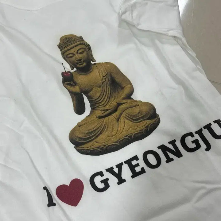 [BUNJANG] I Love Gyeongju Buddha T-Shirt / 경주 아이러브경수 부처 M사이즈 반팔 티셔츠 판매