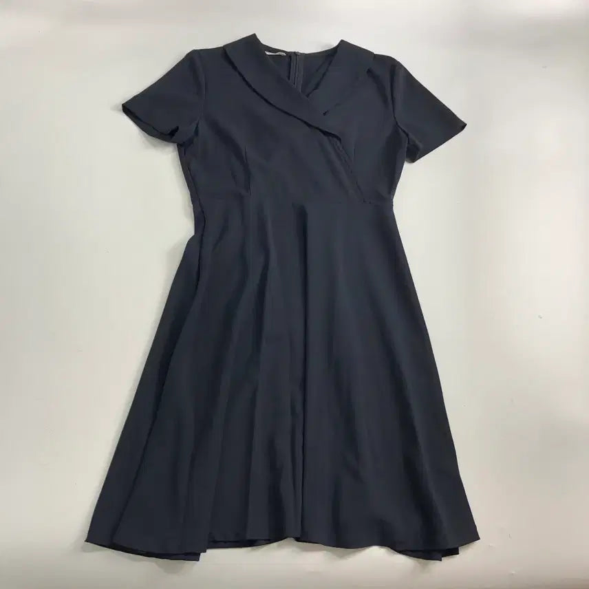 [BUNJANG] Short Sleeve Collar Flare Dress / 반팔 카라 플레어 원피스
