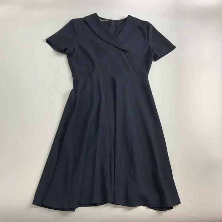 [BUNJANG] Short Sleeve Collar Flare Dress / 반팔 카라 플레어 원피스