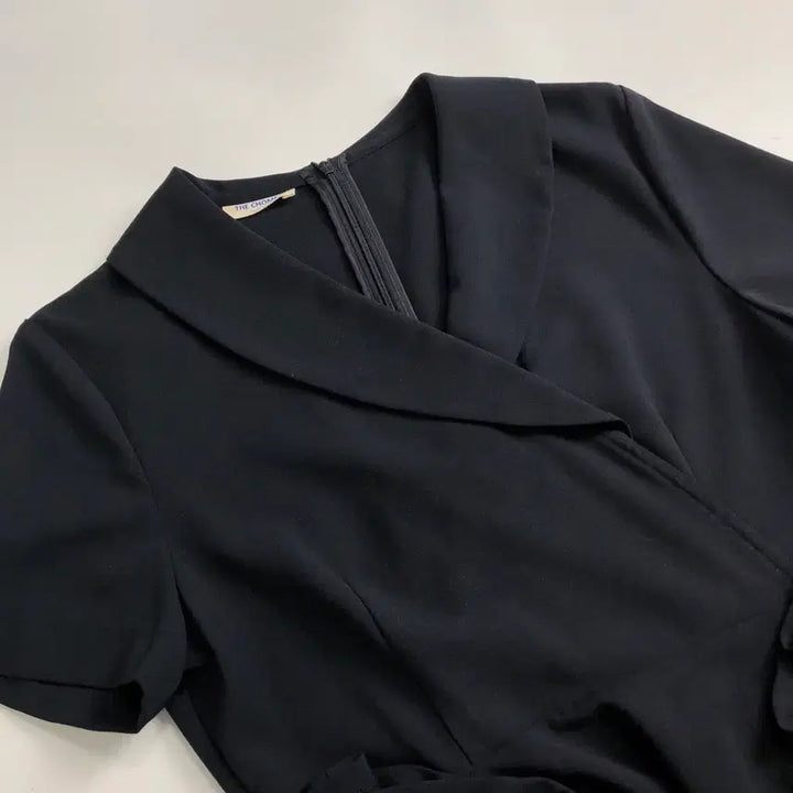 [BUNJANG] Short Sleeve Collar Flare Dress / 반팔 카라 플레어 원피스