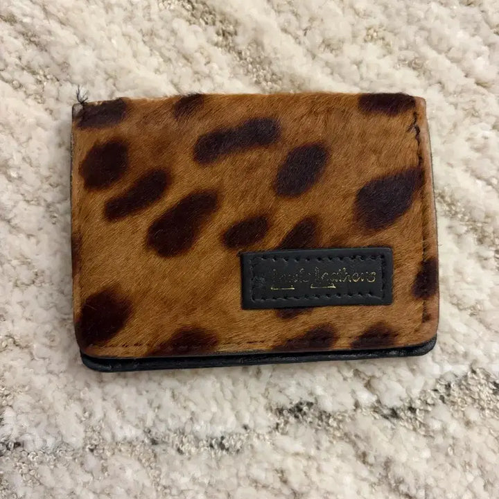 [BUNJANG] Lewis Leathers Leopard Print Calf Hair Card Holder / lewis leather 루이스레더 송치 레오파드 카드지갑