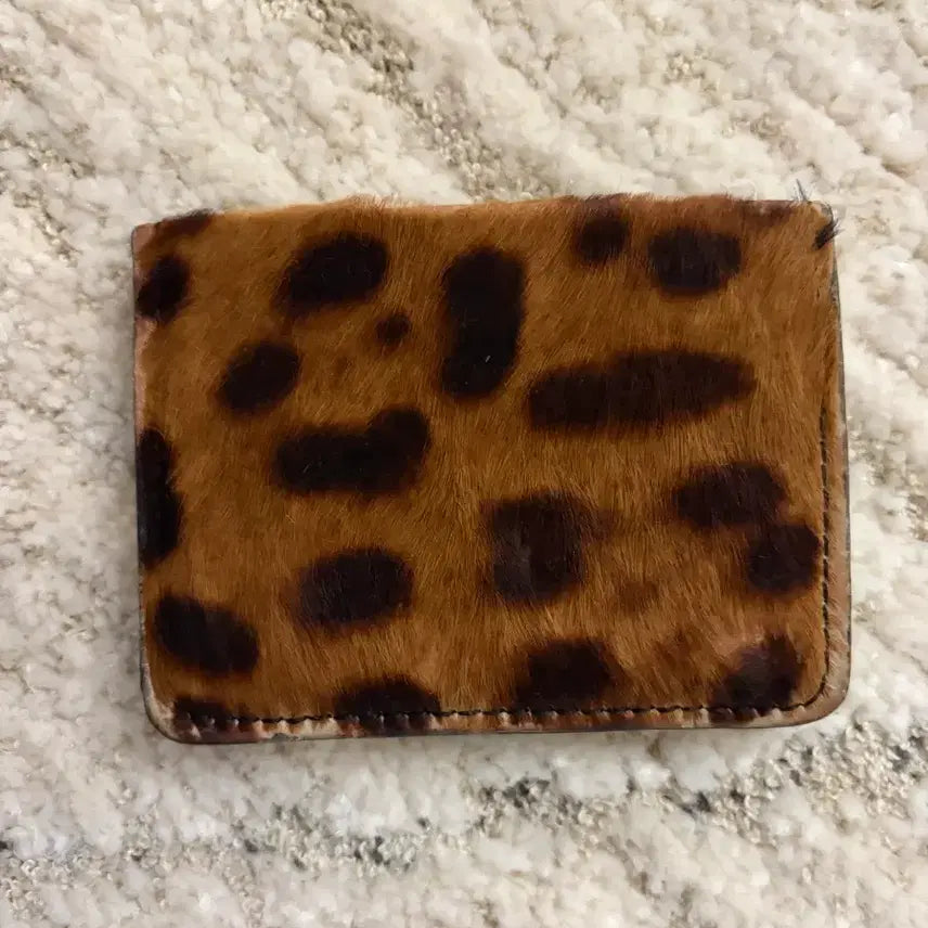 [BUNJANG] Lewis Leathers Leopard Print Calf Hair Card Holder / lewis leather 루이스레더 송치 레오파드 카드지갑