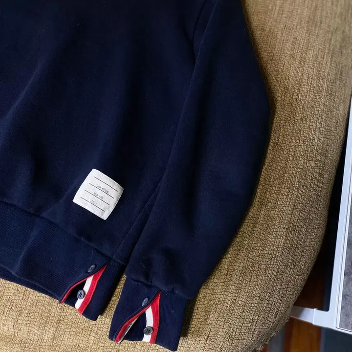 [BUNJANG] Thom Browne White Three-Bar Sweatshirt Size 1 (95) / 톰브라운 백삼선 맨투맨 ㅡ 95사이즈