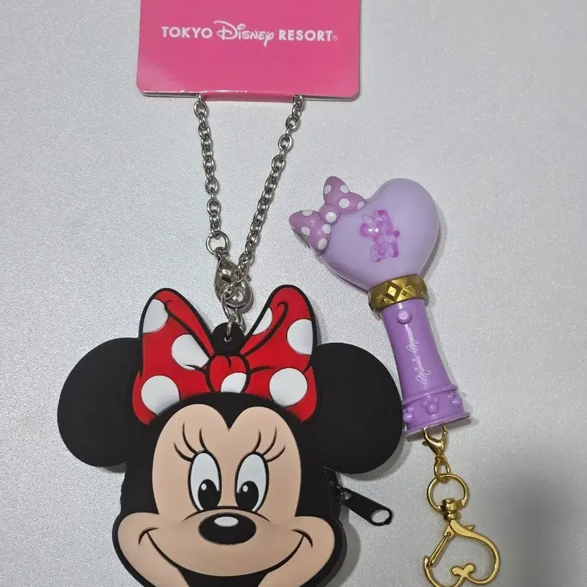 [BUNJANG] Disney Tokyo Authentic Minnie Mouse Coin Purse Light Keyring New / 일본 도쿄 디즈니 정품 미니마우스 동전지갑 라이트 키링 새제품
