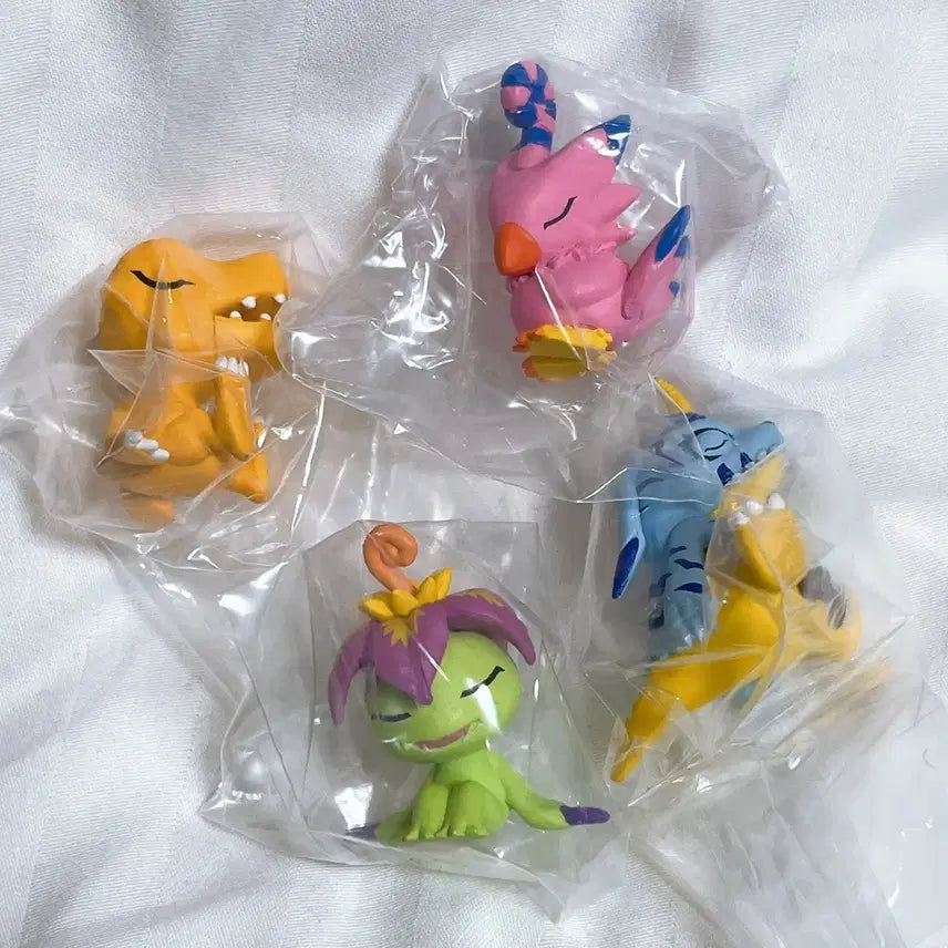 [BUNJANG] Digimon Oyasumi Gacha Figure Bundle Set (4 Types) / 디지몬 오야스미 가챠 4종 일괄