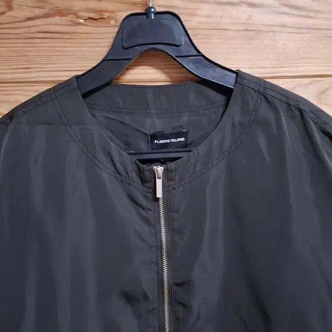 [BUNJANG] Plastic Island Zip-Up Jacket / 플라스틱 아일랜드 바스락 집업 자켓