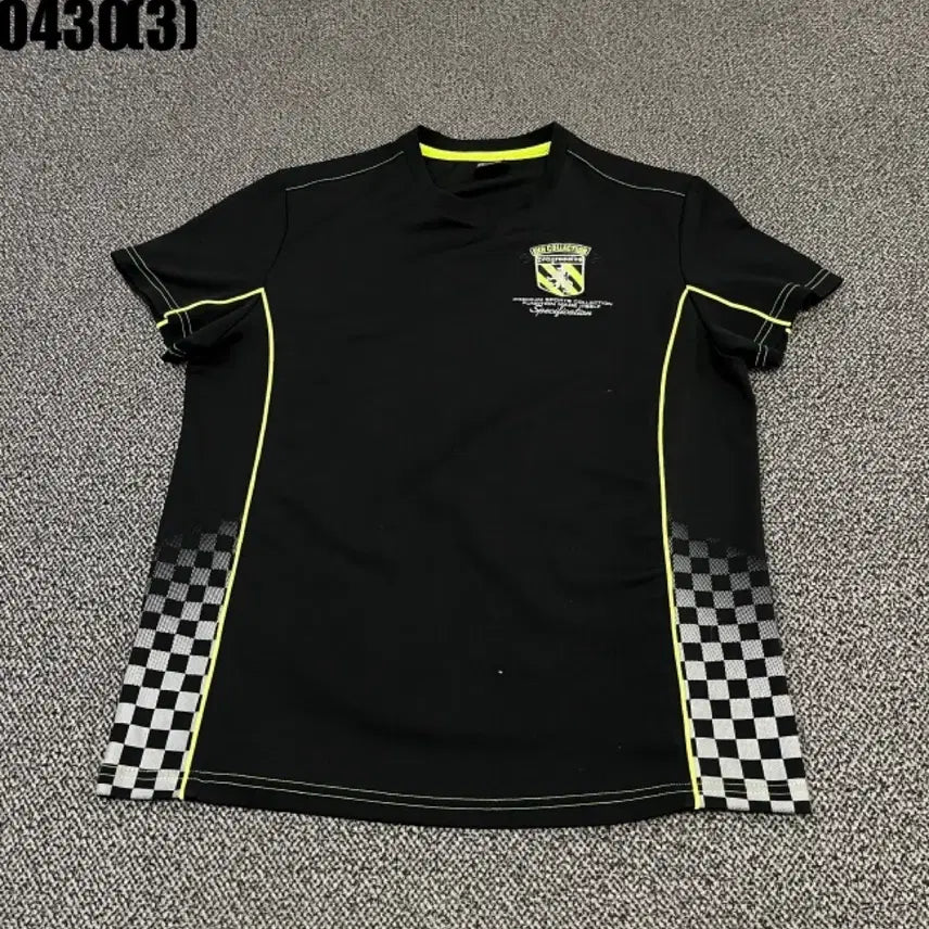 [BUNJANG] EXR Black Check Short Sleeve T-Shirt Size 95 / EXR 블랙 체크 반팔 티셔츠95 0430