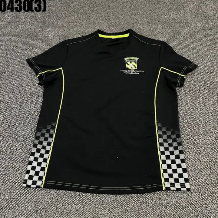 [BUNJANG] EXR Black Check Short Sleeve T-Shirt Size 95 / EXR 블랙 체크 반팔 티셔츠95 0430