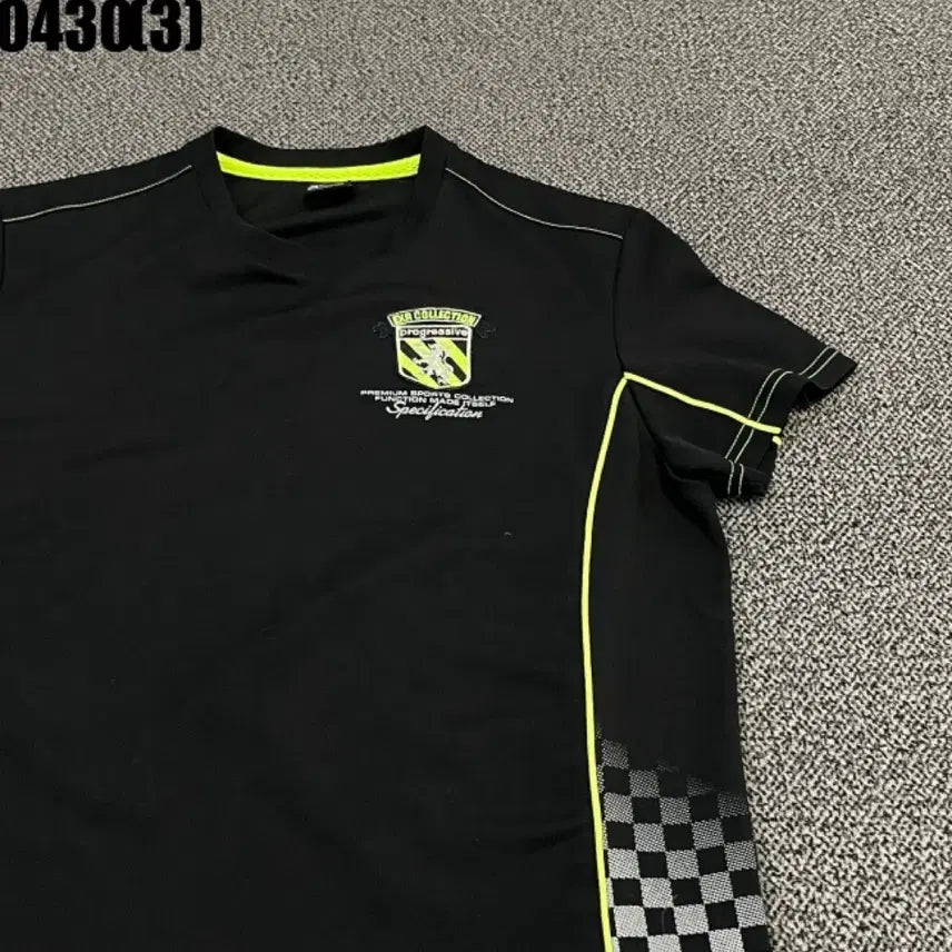 [BUNJANG] EXR Black Check Short Sleeve T-Shirt Size 95 / EXR 블랙 체크 반팔 티셔츠95 0430