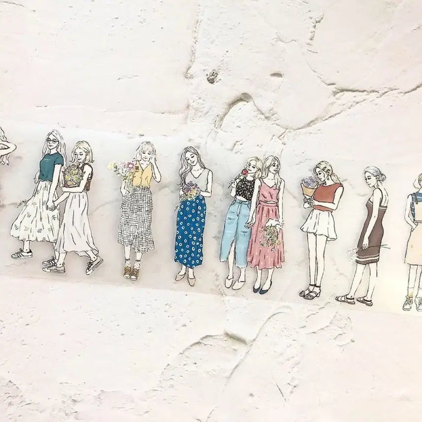 [BUNJANG] PION Taiwan Character Washi Tape (Small Portion) / 대만 PION 인물 마테 소분 판매
