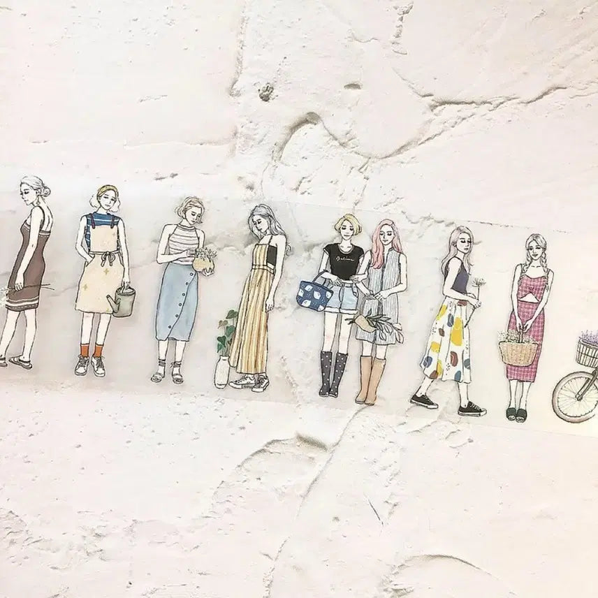 [BUNJANG] PION Taiwan Character Washi Tape (Small Portion) / 대만 PION 인물 마테 소분 판매
