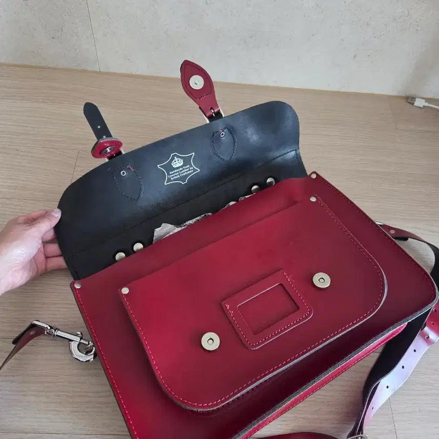 [BUNJANG] The Leather Satchel 14-inch Satchel Bag (Red) / 더레더사첼 14인치 사첼백 (레드)