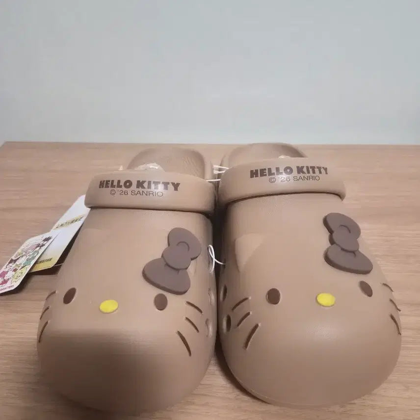 [BUNJANG] Sanrio Hello Kitty Crocs Chocolate Color Size 250 / 산리오 정품 헬로키티 크록스 초코색 250