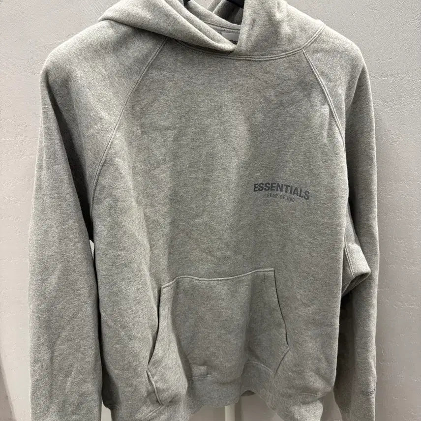 [BUNJANG] Fear of God Essentials Hoodie Heather Grey S / 피어오브갓 에센셜 후드 헤더 그레이 S