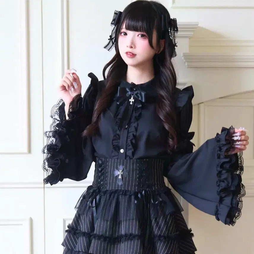 [BUNJANG] Nogenki Detachable Sleeve Blouse Jireikei / 노겡키 블라우스 지뢰계
