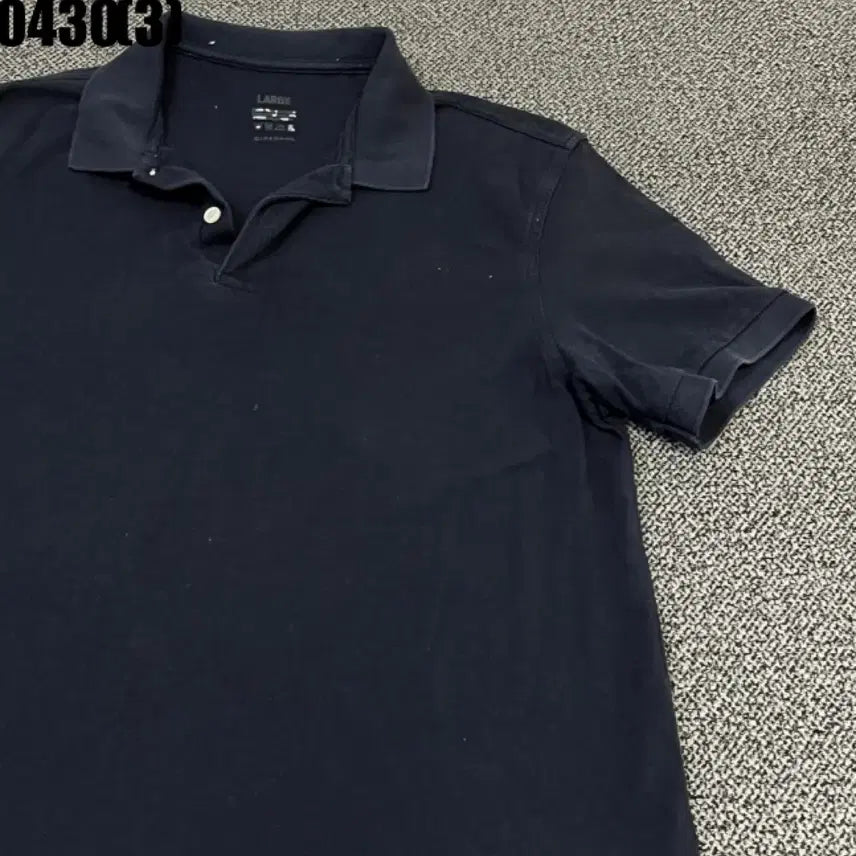 [BUNJANG] Giordano Black Short Sleeve Polo T-Shirt L / 지오다노 검정색 반팔 티셔츠 L 0430
