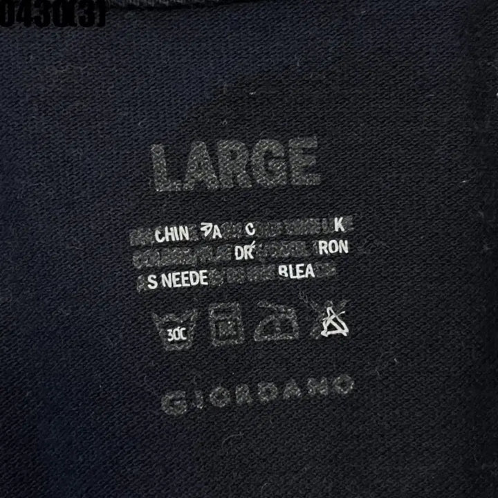 [BUNJANG] Giordano Black Short Sleeve Polo T-Shirt L / 지오다노 검정색 반팔 티셔츠 L 0430